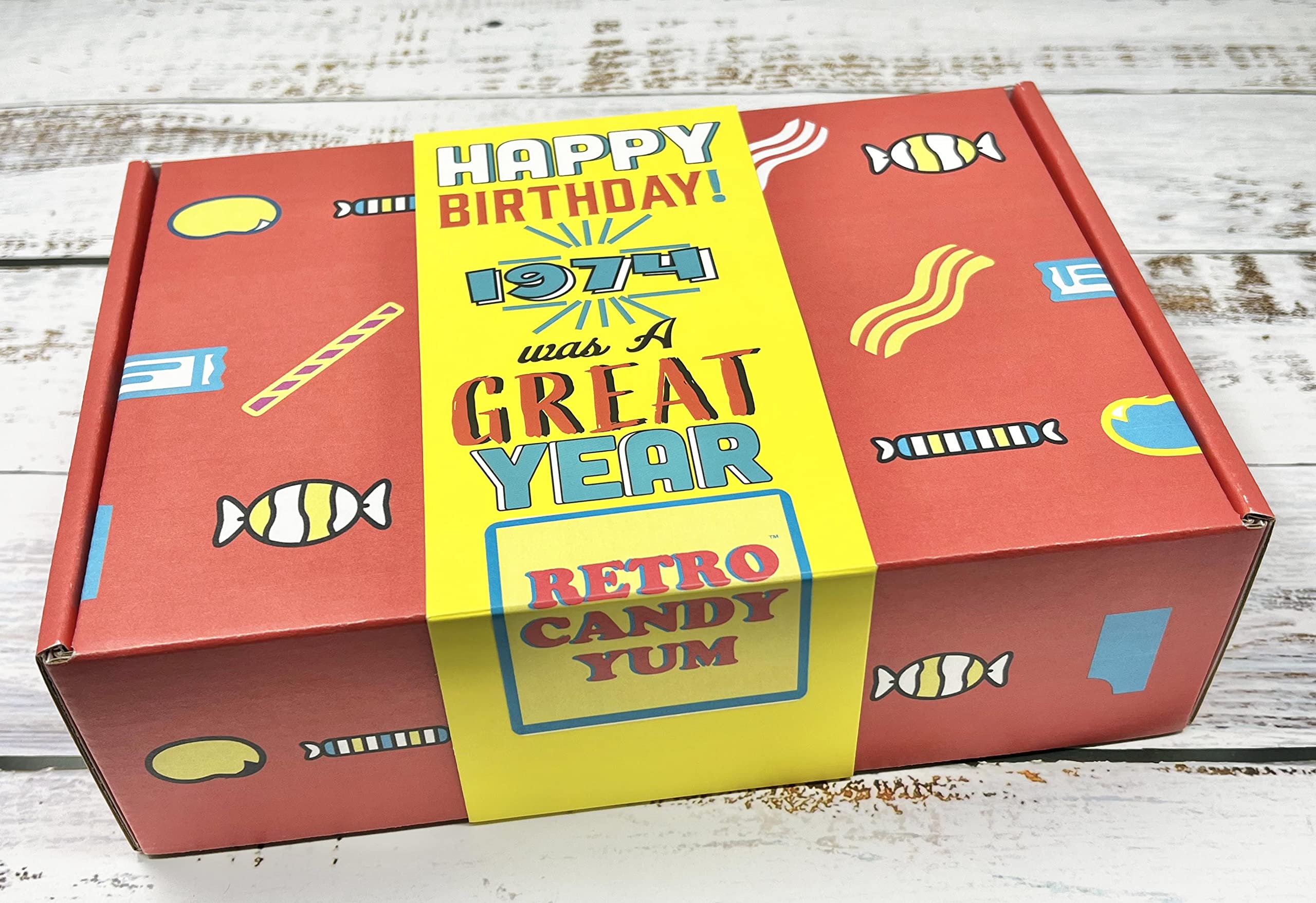 Amazon.com : 1974 Retro Candy Box for a 52nd Birthday Gift for Men